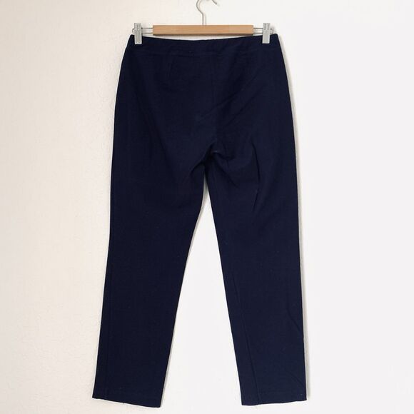 Eileen Fisher Pants Women S Petite Navy Blue Pull On Straight Ankle Minimalist - Picture 2 of 7